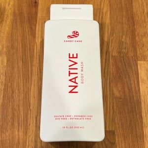Native Candy Cane Body Wash 1 Bottle 18 Fl Oz Sulfate Free Limited Edition NWT